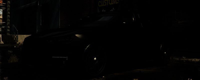 骷髅马装甲载具在GTAOL中的外观展示，黑色涂装极具压迫感