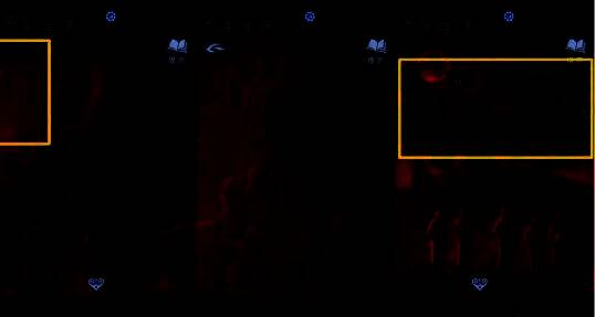 聂莫琪视角下点击浮雕获取线索的画面，浮雕图案神秘而复杂