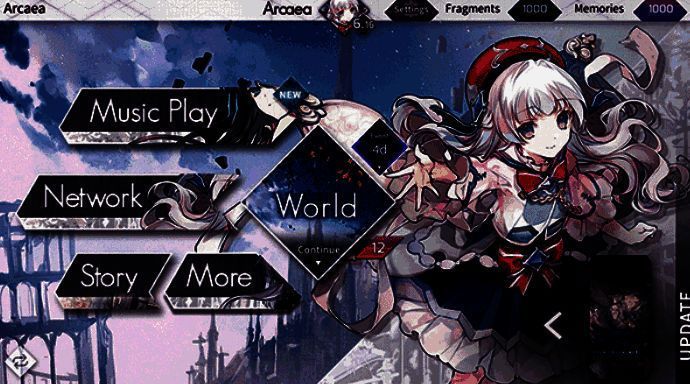 Arcaea游戏实机画面,展示3D音符下落与判定机制