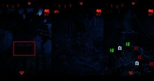 解谜过程示意图,展示甲骨文与蜡烛颜色的对应关系