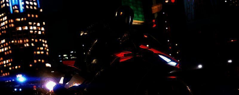 GTAOL中虎鲸载具在空中飞行的炫酷画面,背景为城市夜景