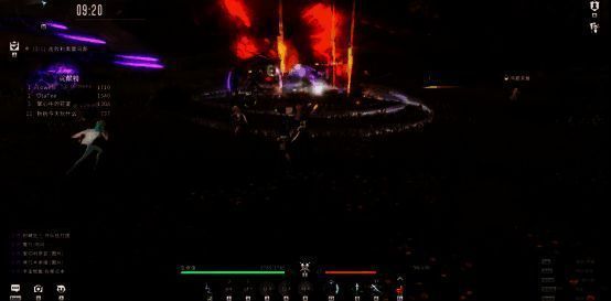 BOSS释放地面AOE技能，玩家需快速移动躲避攻击范围