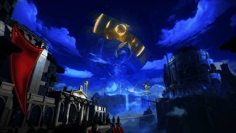 翁法罗斯黎明圣城全景图,建筑宏伟壮丽