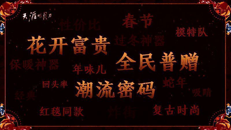 新春普赠时装展示图,红色为主色调,细节精致华丽