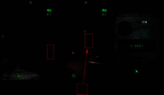 红绳绑在破损绳子上，木偶正在讲述一个诡异故事，画面一角浮现文字线索