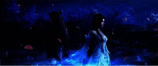 《诛仙》动画标志性场景——通天峰夜景,月光洒落剑池,氛围感十足