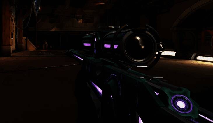 玩家操控角色手持冥驹蹲守高台视角截图,下方敌人正在桥面移动