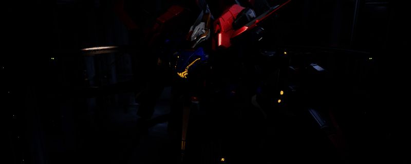 解限机天袭者机甲ZETA高达风格涂装效果图，展示多色块组合后的完整机体外观，具有强烈的科幻机械美感