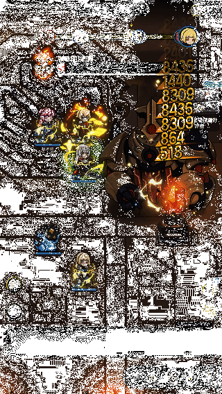 角色施展组合技,特效炫酷,敌人被击飞的战斗片段