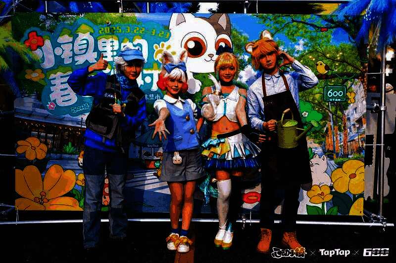 宇树机器人在活动现场行走,周围玩家兴奋围观拍照