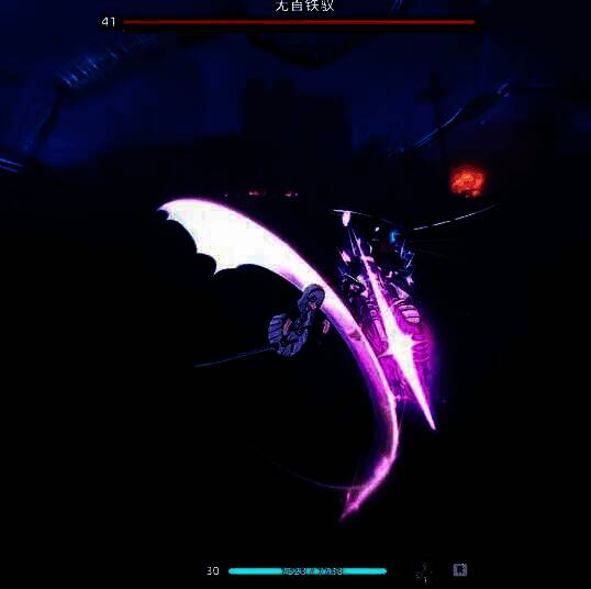 无首铁驭在公路上高速冲锋,身后拖曳出长长的火痕,玩家角色正在侧向翻滚躲避