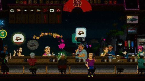 戴夫在海底挥舞鱼枪捕捉章鱼,周围珊瑚斑斓,光影交错