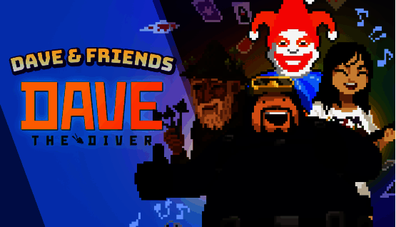 戴夫与《小丑牌》角色同框合影,背景为赌场风格装饰,充满喜感