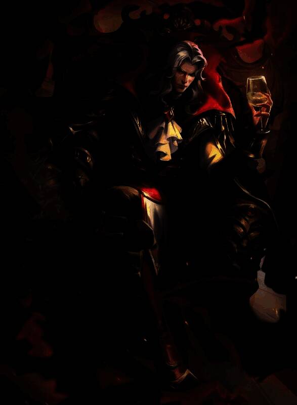 永夜之王卡包抽取界面,背景为暗夜王座,英雄剪影若隐若现,充满神秘感