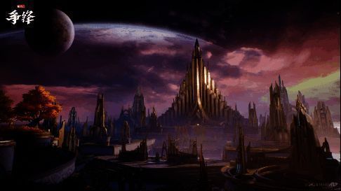 游戏内战斗场景截图,展现漫画风格渲染效果,线条清晰、色彩饱和,角色动作极具张力