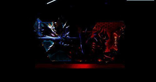 光之巨人与暗之巨人角色立绘对比展示，光影特效分明，视觉冲击强烈