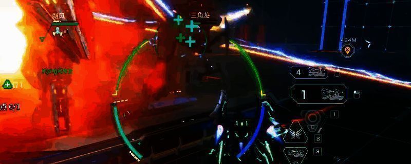 《解限机》中卢米纳尔机甲在战场中穿梭,围绕载具移动并释放治疗光效,成功为队友抵挡敌方火力