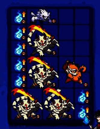 六耳猕猴战斗场景，双棒挥舞，技能特效呈金色雷光