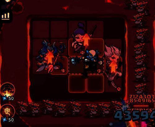 沙和尚位于阵型中心,周围环绕其他水系英雄,箭头标注其攻击增益范围