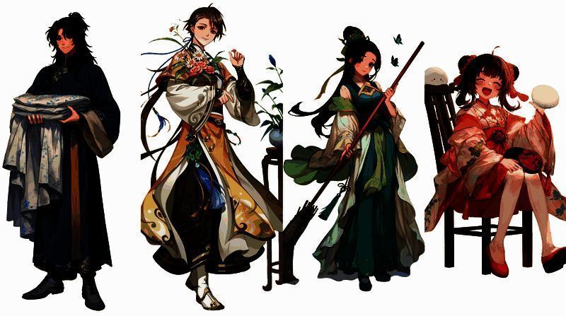 全新船员立绘展示,清泉身着淡青色浴衣,手持香囊,气质清雅脱俗