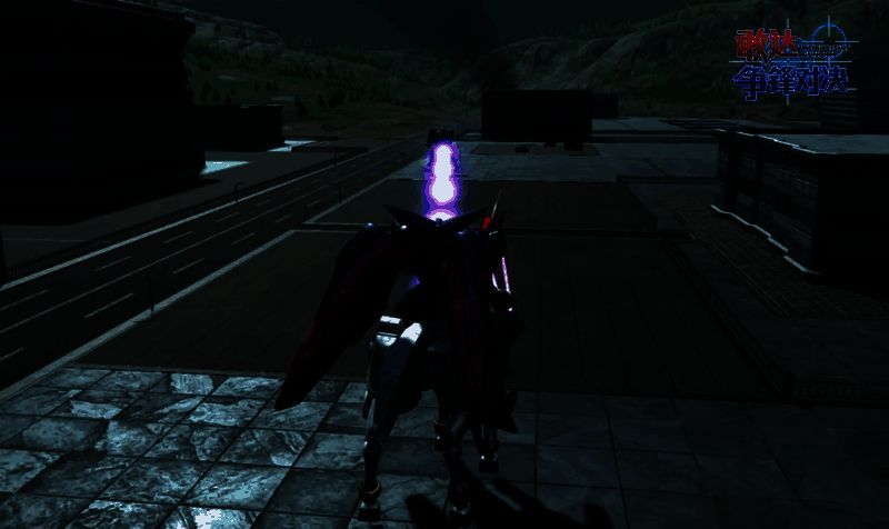 手部光束炮发射蓝色光束,目标被击退