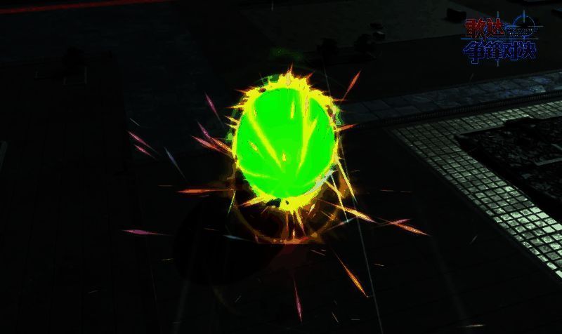 霸王电影弹发动,机体高速突进,周身环绕防护光效