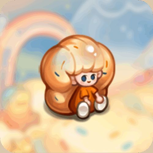 玩家角色穿戴「白日梦小姐玩偶」装扮的展示图,整体造型可爱梦幻,头戴星月发饰