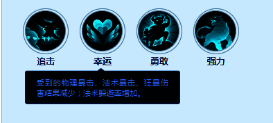 技能图标‘幸运’，提升暴击率和掉落加成