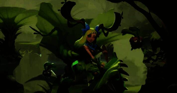 茜莉丝挥动法杖召唤出大量小兵,石诺带领巨力橡果与刚毅石人在前方组成钢铁防线