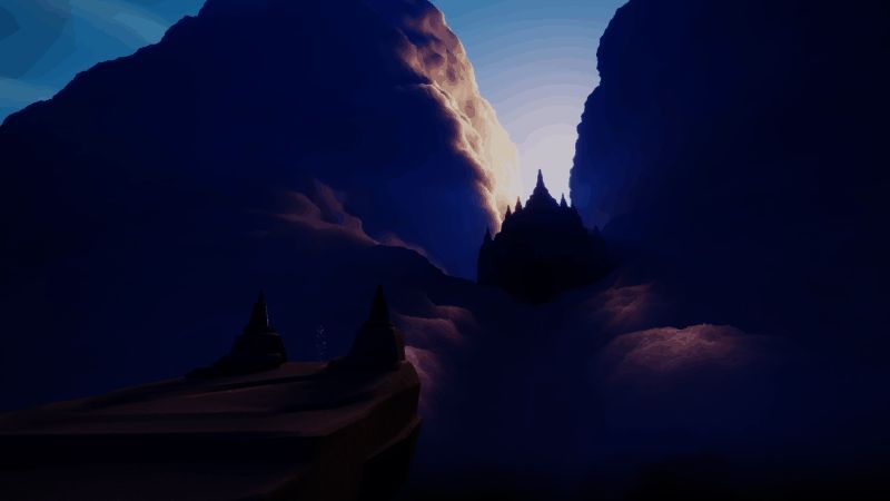 游戏界面展示七大地点解锁进度条,背景为云野草原与飞翔的光之子剪影