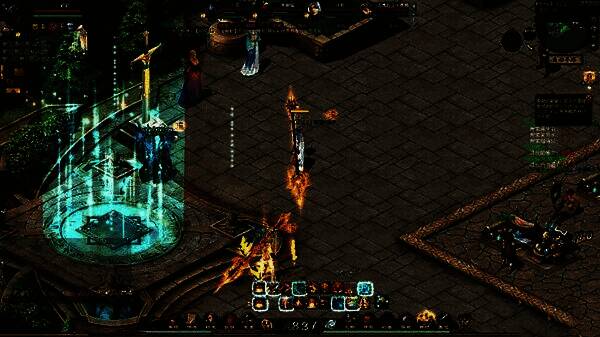 《魔域》经典卡诺萨城场景，热闹的街道与宏伟的建筑交相辉映