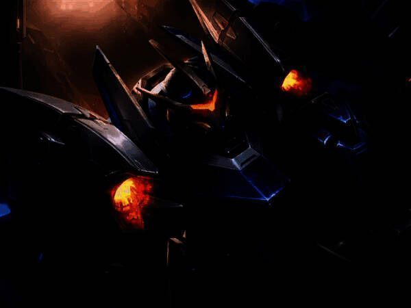 霸天战鹰系列战斗场景概念图，机甲角色在废墟城市中激战，火花四溅