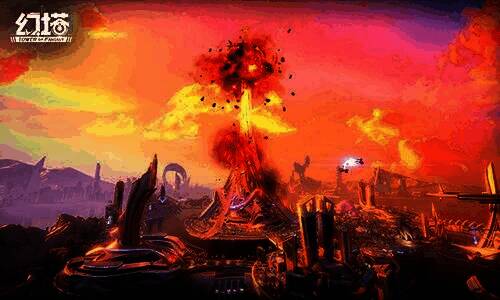 主角站在废墟之上仰望天空,背景是崩裂的城市与扭曲的时空裂缝,充满末世悲壮感