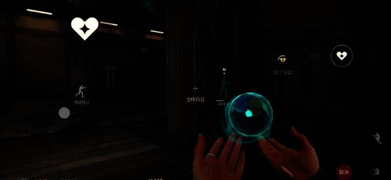 芮娜开启大招后的战斗姿态,周身环绕紫色能量光环,手持武器火力全开