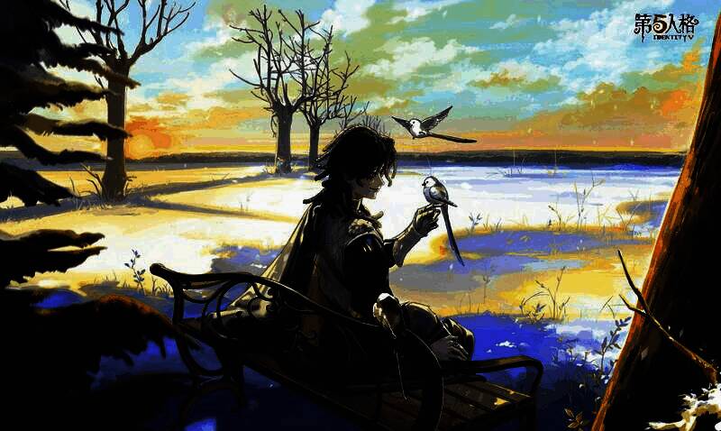 丽江古城雪景与《第五人格》大雪活动展台交相辉映,灯笼高挂,氛围温馨