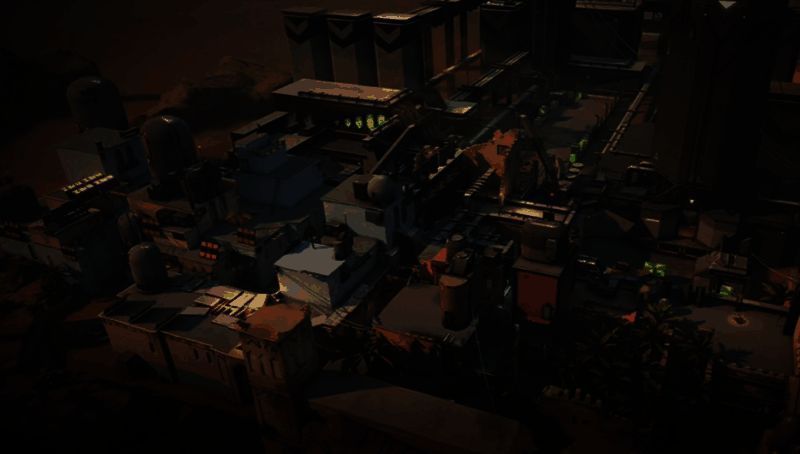 源工重镇地图局部截图,清晰显示两个传送门位置及周围掩体布局