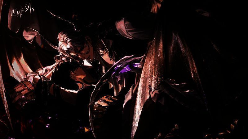 夏萧因轻扶主角下巴,语气轻柔却带着不容抗拒的压迫感,周围齿轮缓缓转动