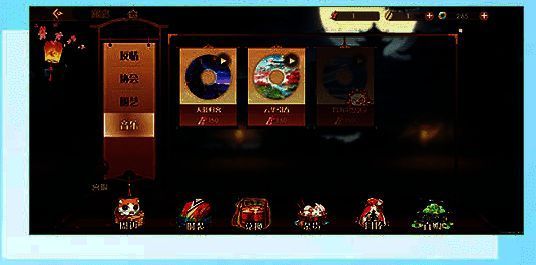 《食物语》更换音乐界面截图,显示多个音乐选项及已解锁状态,界面设计典雅,配有古风图标与文字说明