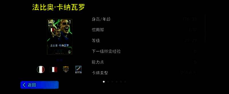 双增能史诗高光卡纳瓦罗游戏卡面展示,蓝衣队长目光坚定,背景为意大利国家队徽与金色光效