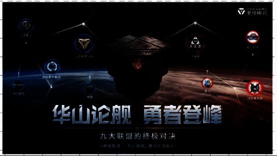 多支同盟舰队在星域边界对峙的战术地图，标注了各联盟名称与兵力部署