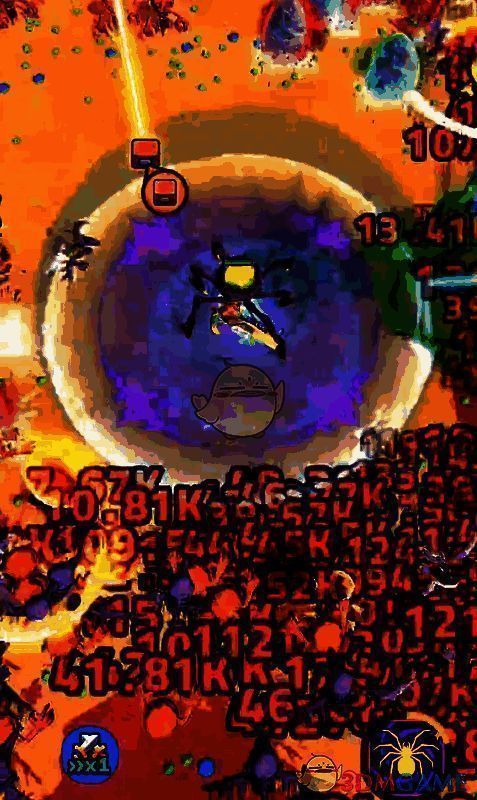 技能演示图:地面上布满发光蛛网,敌人被困其中行动迟缓,周围有紫色能量波动