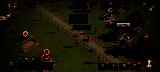 《偃武》战斗场景,玩家操控弓兵进行走位射击