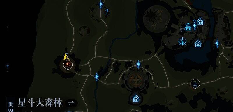 地图标注第一与第二碎片位置,红线连接传送点与目标点位