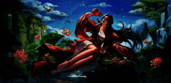 【莫琼树】轻纱掩面,立于花树之下,花瓣纷飞,光影朦胧,宛如画中仙子