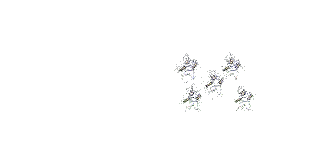 卡鲁伊腾空跃起,挥舞长刀释放雷电斩击,敌人被击飞并麻痹