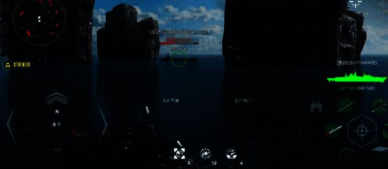 刻赤号在海战中占据边缘位置,利用地形掩体进行远程打击