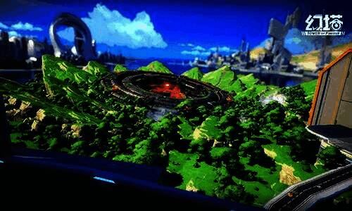 格索托斯智能城概念图,展现高科技城市风貌,悬浮建筑与数据流交织,充满赛博朋克气息