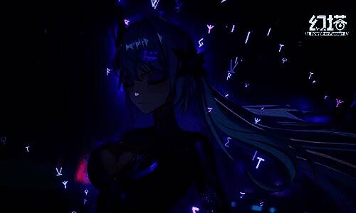 奈美西斯·裂空角色立绘,银发少女身着科技感战衣,眼神深邃,背景为数据流构成的空间