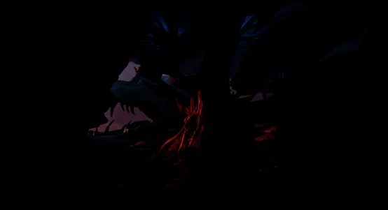 纳尔在星球核心苏醒的场景,红色双眼睁开,周围能量波动剧烈,象征黑暗复苏