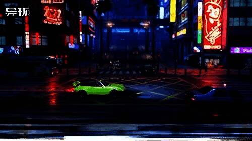 海特洛城市全景图,白天与夜晚交替展现,高楼林立,交通繁忙,充满未来都市感